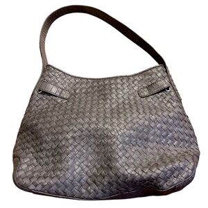 Coldwater Creek shoulder bag textured woven charcoal gray
